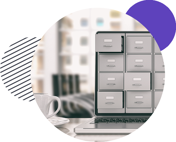 Traditional services - office workspace with laptop and documents